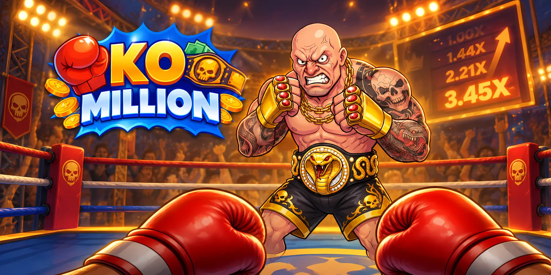 KO Million â der Hardcore-Gegner im Ring, offizielles Artwork von InOut Games